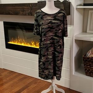 Bobbie Brooks Camouflage Dress - Green and Black